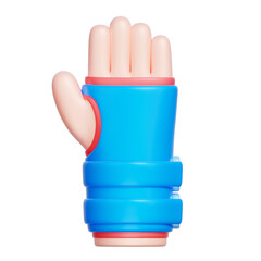 Fototapeta premium Forearm Splint, Medical Equipment, Hospital Ambulance Tools, 3d rendering.