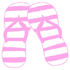 Beach Slippers Flip Flops Summer Illustration