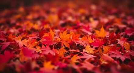 Crimson Carpet of Autumn AI Generated