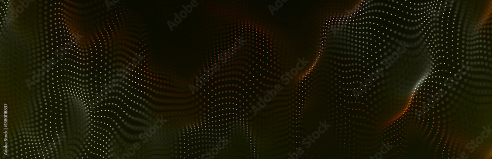 Poster abstract digital connection dots. technology background. network connection structure. 3d rendering.