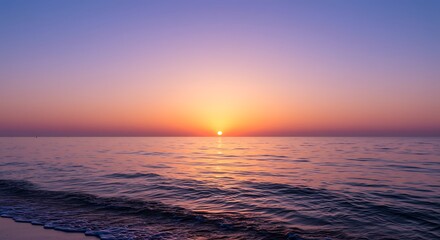 Fototapeta premium Ocean's Embrace at Dusk AI Generated