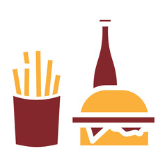 Fast Food Vector Glyph Two Colors Icon Design