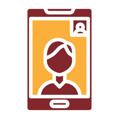 Video Call Vector Glyph Two Colors Icon Design
