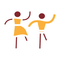 After School Club Vector Glyph Two Colors Icon Design