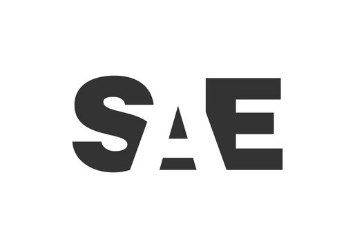 SAE logo design. Initial letter S A E bold font style for tech startups, consulting, corporate branding. Creative company name, headlines typography identity, trendy logotype.