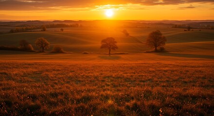 Obraz premium Golden Hour's Embrace AI Generated