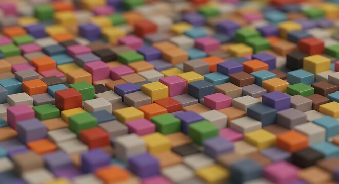 Chromatic Cubescape AI Generated