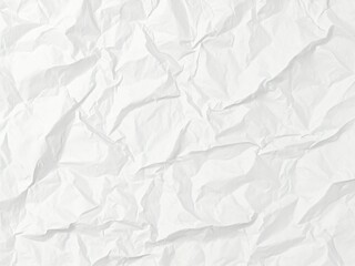 White crumpled paper, abstract texture background.