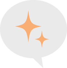 キラキラマークの吹き出しイラスト