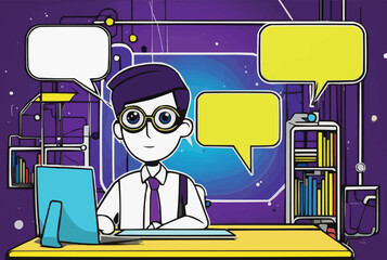 Virtual assistant giving service online internet remote job work from home