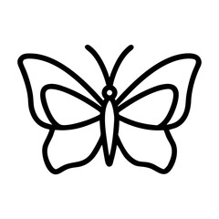 Fototapeta premium A butterfly clean black line art. 