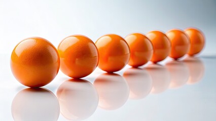 Linear silhouette: a minimalist orange sphere, stark against a unifying backdrop.
