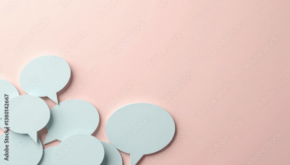 Canvas Prints subtle grey speech bubble pattern on pastel background, repeat, subtle pattern