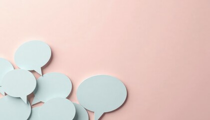 Subtle grey speech bubble pattern on pastel background, repeat, subtle pattern