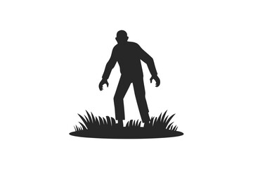 Zombie silhouette vector illustration