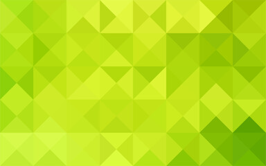 Mosaic green pixel background. Geometric triangle pattern background. Artistic puzzle background.