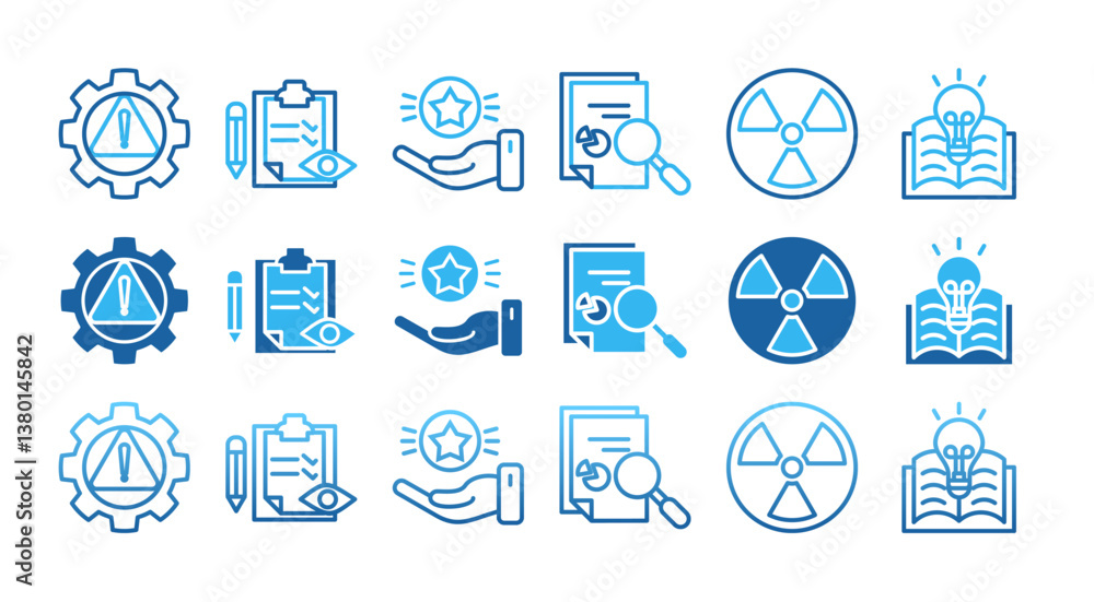 Poster haccp icon set with multiple style hazard analysis and critical control points acronym in food safet