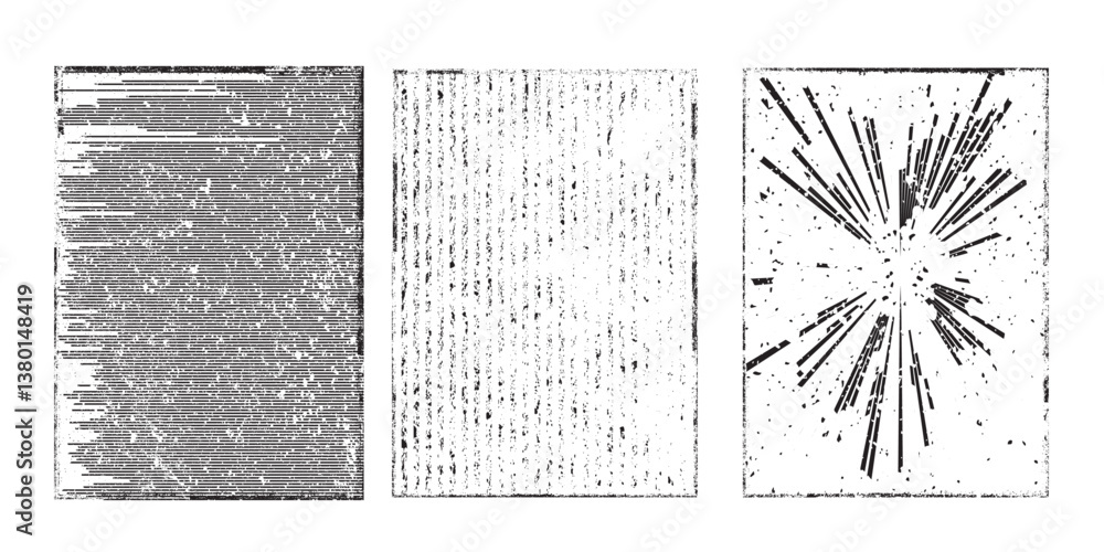 Leinwandbilder grunge urban backgrounds set.texture vector.dust overlay distress grain ,simply place illustration o