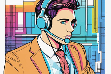 Virtual assistant giving service online internet remote job work from home