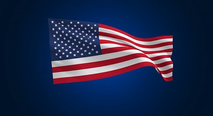 Fototapeta premium Stars and Stripes in Motion AI Generated