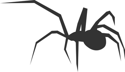 Black Silhouette of a Spider from Above