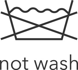 Do Not Wash Laundry Care Symbol