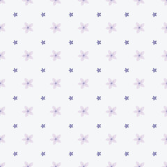 Seamless Delicate Floral Pattern in Soft Lavender and White Tones