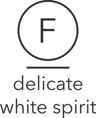Delicate White Spirit Cleaning Symbol