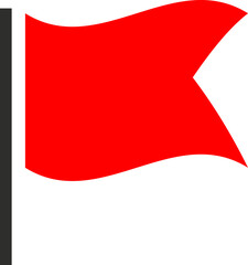 Red Flag Warning Symbol Icon