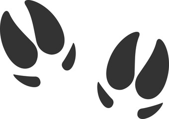Wild Boar Hoofprint Animal Track Icon