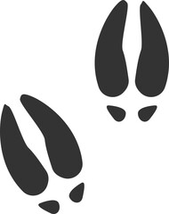 Goat or Sheep Hoofprint Animal Track Icon