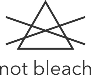 Do Not Bleach Laundry Symbol with Text