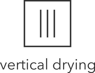 Vertical Line Drying Symbol for Laundry Label