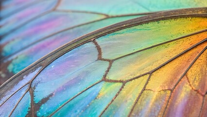 Fototapeta premium a-microscopic-view-of-butterfly-wing-scales-under-
