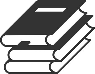 Stacked books icon with top label