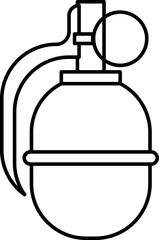 Hand grenade icon with safety pin