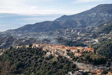 Obraz premium Small village of Castellar, located near Menton, offering picturesque views and traditional Provencal architecture