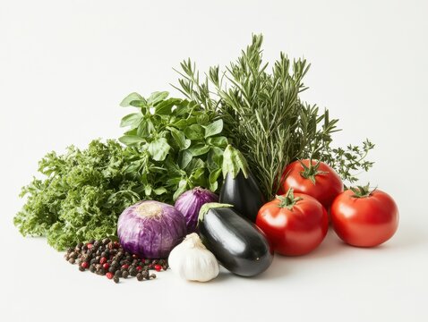 A chefs selection of premium fresh vegetables artistically displayed to highlight healthy eating and culinary creativity