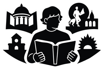 Important Historical Events Vector Illustration Collection