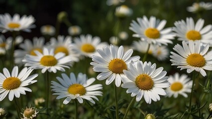 Fototapeta premium Beautiful daisies in a field