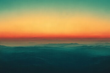 A beautiful vista of mountains beneath an atmospheric sky