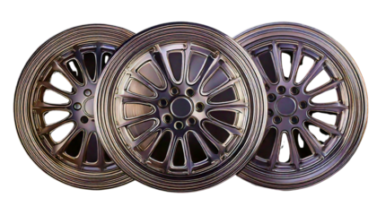 Hubcaps isolated on transparent background