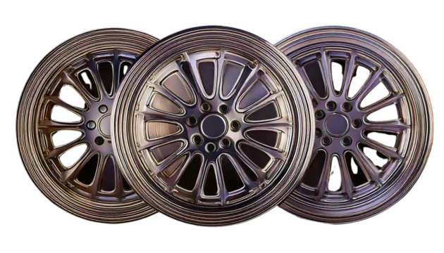 Hubcaps isolated on transparent background