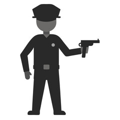 Police Man silhouette vector illustration