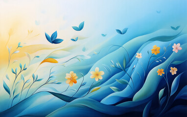 Vintage floral texture art background
