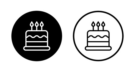Cake icon logo design. Cake sign and symbol. Birthday cake icon