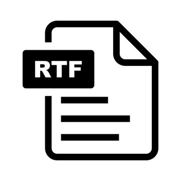 RTF file document icon.RTF file symbols.