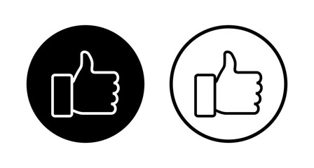 Like icon logo design. Thumbs up sign and symbol. Hand like