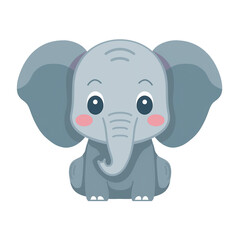 Naklejka premium Elephant emoji on transparent png background