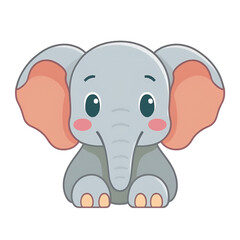 Naklejka premium Elephant emoji on transparent png background